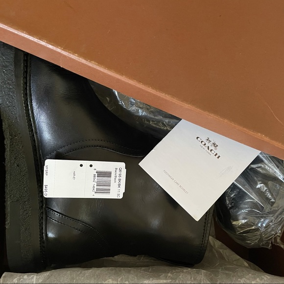 NWB COACH Casual Leather Boots with Shearling - Picture 8 of 13